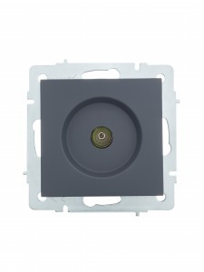 Lezard VESNA мех. роз. TV СУ 1 мест. графит (RG6 оконеч) (корп. ABS) 742-3488-130