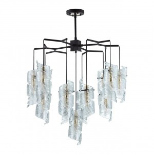 ODEON LIGHT 5439/13 MODERN ODL_EX25 87 черн /зол./мет./стекло Люстра E14 13x40W FUSILLI