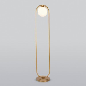 Eurosvet Торшер  Е27 1x60 Вт 280х280х1400 металл золото/белый матовый Ringo 01139/1 a061133