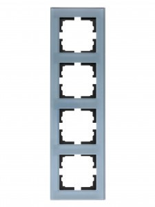 Lezard VESNA рамка акрил СУ 4 мест., верт., серо-голубая 742-7080-154