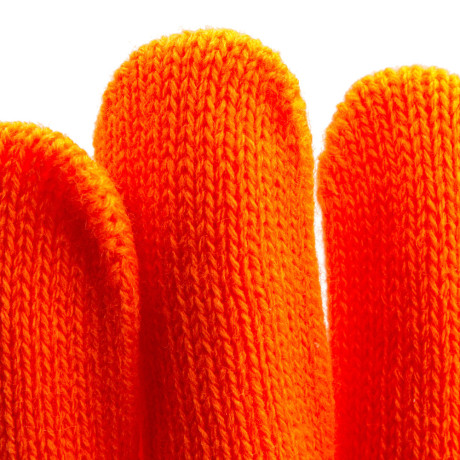 Перчатки трикотажные, акрил, ПВХ гель, "Протектор", оранжевый, оверлок Сибртех