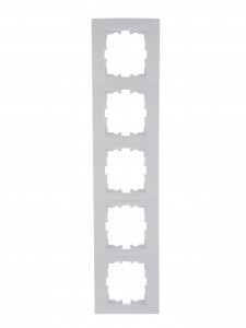 Lezard KARINA рамка 5 мест. (горизонт.) б/вст бел. (ABS) 707-0200-150