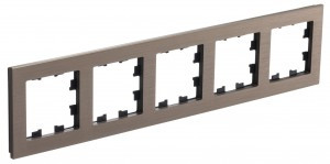 Systeme Electric AtlasDesign Nature рамка СУ 5 мест. металл латунь ATN312205