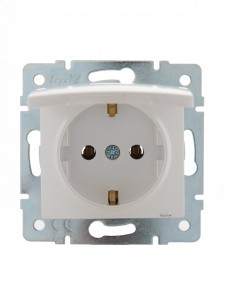 Lezard KARINA мех. роз. СУ 1 мест. 16А земля, крышка, ПБТ жемч.-бел. перламутр (корп. ABS) 3088-123B