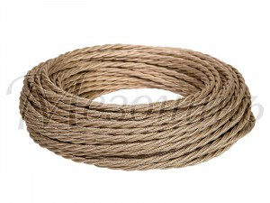 МЕЗОНИНЪ РЕТРО-провод витой 2х2,5 бежевый перламутр (бух. 10м, цена за 1м) GE70112-29