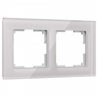 Werkel рамка СУ 2 мест. Favorit (дымчатый,стекло) (WL01-Frame-02 a030786) W0021117 a050895