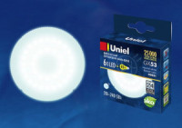 Uniel GX53 св/д 6W(470lm) 4000K 4K 75x25 матовая LED-GX53-6W/NW/GX53/FR PLZ01WH