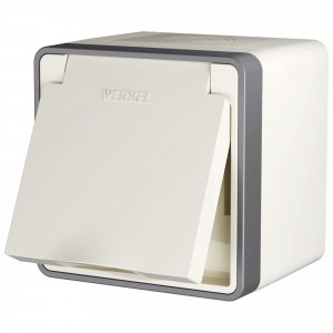 Werkel роз. ОУ 1 мест. 16A земля шторки крышка IP44 Gallant(слонов кость) ( a036783)W5071203 a051546