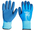 Перчатки синие полный облив утепленные -20