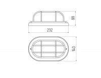 ЭРА св-к баня 130° овал Кантри(орех) дерево/стекло решет E27 60W 232х140х88 IP54 НБО 04-60-012 2829
