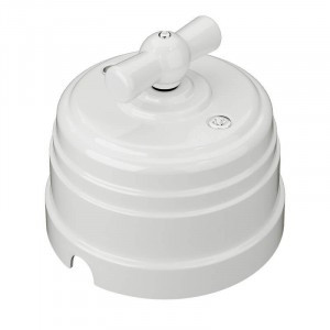 МЕЗОНИНЪ РЕТРО УСАДЬБА выкл. ОУ поворот. 4 полож. (1-2 кл.) 10А БЕЛЫЙ ABS-пластик GE30401-01