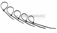 REXANT хомут нейлоновый  200x3.6 мм 25 шт черный, (10!) (10!) 07-0201-25