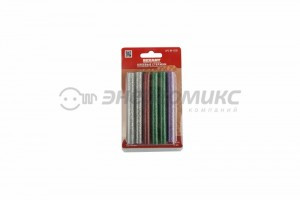 Клеевой стержень d=11.3мм L=100мм  Цветной с Блестками  (12шт/уп)  BL  REXANT, 09-1235