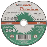 Круг отрезной по металлу и нержавеющей стали, 180 х 2.5 х 22 мм, Премиум &quot;Луга&quot;