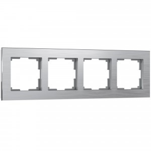 Werkel рамка СУ 4 мест. Aluminium W0041706 (алюминий) a050953