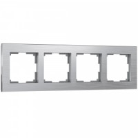 Werkel рамка СУ 4 мест. Aluminium W0041706 (алюминий) a050953