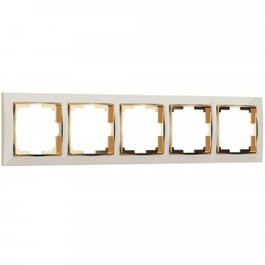Werkel рамка СУ 5 мест. Snabb (сл. кость/золото) W0051932 a051655