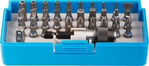 Набор ЗУБР Биты "ЭКСПЕРТ" из хромомолибденовой стали, 31 бита - 25мм, адаптер, 32 предмета