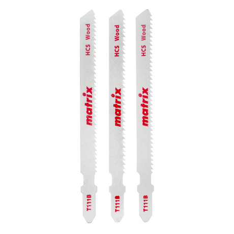 Полотна для электролобзика  по дереву, 3 шт, T111B, 75 x 2 мм, HCS Matrix
