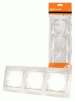 TDM Лама рамка СУ 3 мест. горизонт. перламутр SQ1815-0831