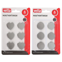 Магнитики на холодильник тм VETTA, 2,5см, нерж.сталь 430 + 3мм магнит, 2 дизайна