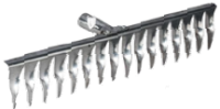 Грабли витые НЕРЖ. СТАЛЬ, тулейка Ø30мм, 14 зубьев