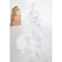 Елка HJ120-77 120 см БЕЛАЯ С ГОЛУБЫМ 60 веток пластиковая подставка