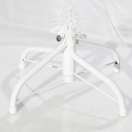 Елка HJ120-77 120 см БЕЛАЯ С ГОЛУБЫМ 60 веток пластиковая подставка