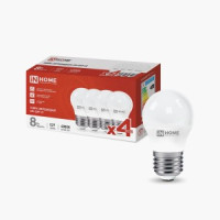 ASD/InHome Лампа св/д VC шар E27 8W(760lm) 4000K 4К  83x45 (4шт/уп, цена за уп.) 7867