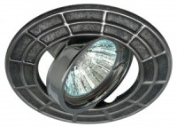 ЭРА ST7A CH/SS св-к  штампованный поворотный MR16,12V/220V, 50W сатин серебро/хром (100/2100)