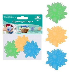 Шарики для стирки 3шт/уп, цена за уп 5*4см (кратность 3!!!) 87-97 Мультидом