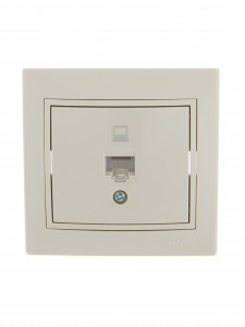 Lezard Мира роз. компьют. СУ 1 мест. крем. (RJ45) (корпус PC) 701-0303-139