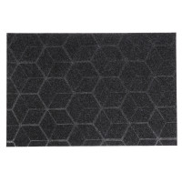 Коврик придверный, влаговпитывающий, антискользящий, SHAHINTEX ПРАКТИК Соты, 40х60, черный гранит