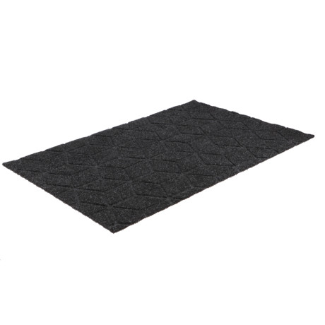 Коврик придверный, влаговпитывающий, антискользящий, SHAHINTEX ПРАКТИК Соты, 40х60, черный гранит