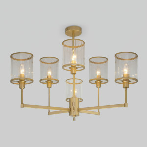 Eurosvet люстра 6x60W E14 750х750х533 мет золото/прозр. Inari 60144/6 Умный дом a061942