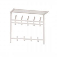 Вешалка с полкой Торонто 22 (2 яруса 5+4 крючков) 67*27*58,5см (БЕЛЫЙ)  ВСПТ22 Б под заказ ЗМИ