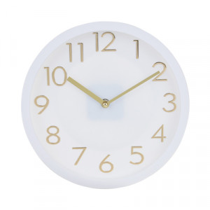 Часы настенные круглые, пластик, d25,5 см, 1xAA, арт.06-56