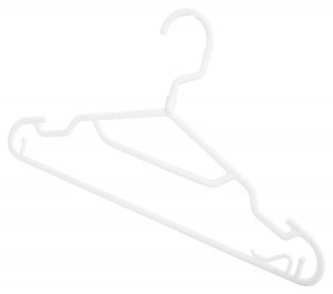 Вешалка-плечики 41см пласт.бел (4шт/уп,цена за уп) SLIM р.46 (20!) д/легкой одежды 434295516 Econova