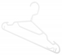 Вешалка-плечики 41см пласт.бел (4шт/уп,цена за уп) SLIM р.46 (20!) д/легкой одежды 434295516 Econova