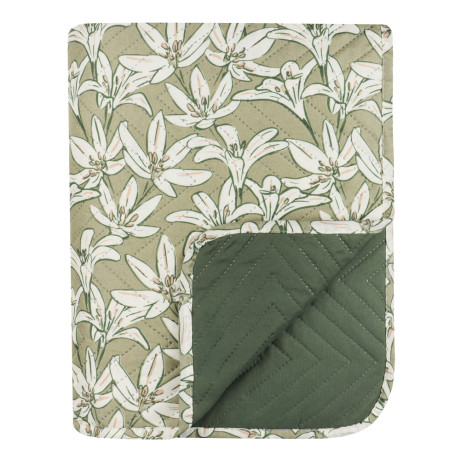 PROVANCE Эвкалипт Покрывало стеганое принтованное двустороннее 200х220см, 100% полиэстер, зеленый