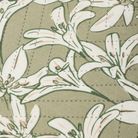 PROVANCE Эвкалипт Покрывало стеганое принтованное двустороннее 200х220см, 100% полиэстер, зеленый