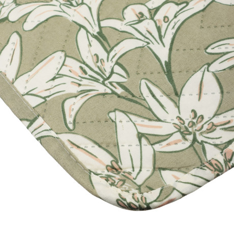 PROVANCE Эвкалипт Покрывало стеганое принтованное двустороннее 200х220см, 100% полиэстер, зеленый