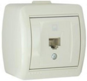 Lezard Ната роз. телеф. ОУ 1 мест. крем. (RJ11) (корпус PC) 710-0300-137