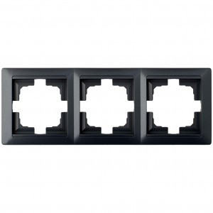 Bylectrica СТИЛЬ Рамка 3-х мест. черный графит, (ЮЛИГ.735212.216 черный графит)