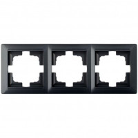 Bylectrica СТИЛЬ Рамка 3-х мест. черный графит, (ЮЛИГ.735212.216 черный графит)
