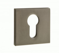 Накладка на цилиндр квадрат. PUERTO серия SLIM, матовый черный никель INET AL 03 slim MBN