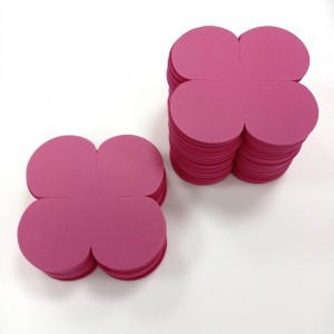 Uniel фоамиран для творчества, малиновый 9х9см 2мм. четырехлист. VR-PE7 20T20/S50X50/PWF004