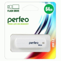 Флэш-диск USB 64Gb Perfeo White C05 PF-C05W064