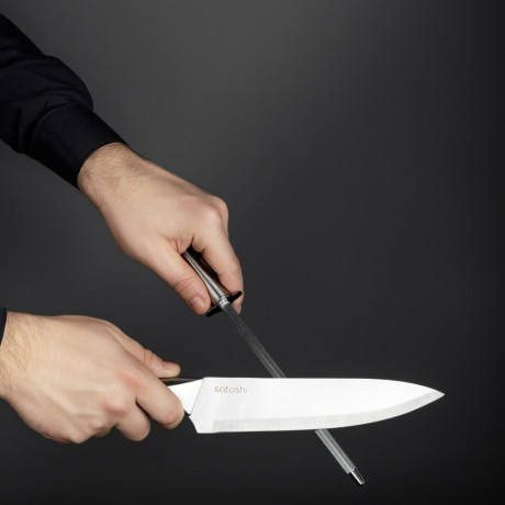 SATOSHI Морель Набор ножей кухонных 9пр, ручки хром, акриловая подставка
