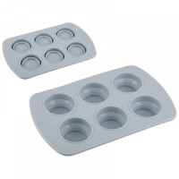 Форма д/выпечки силикон складная 6 кексов 27,8*17,5*3,5см ARMONICO 108093 Mallony